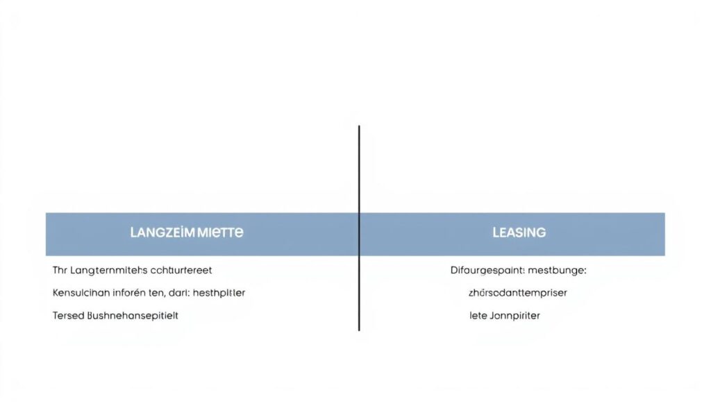 Langzeitmiete Leasing Vergleich